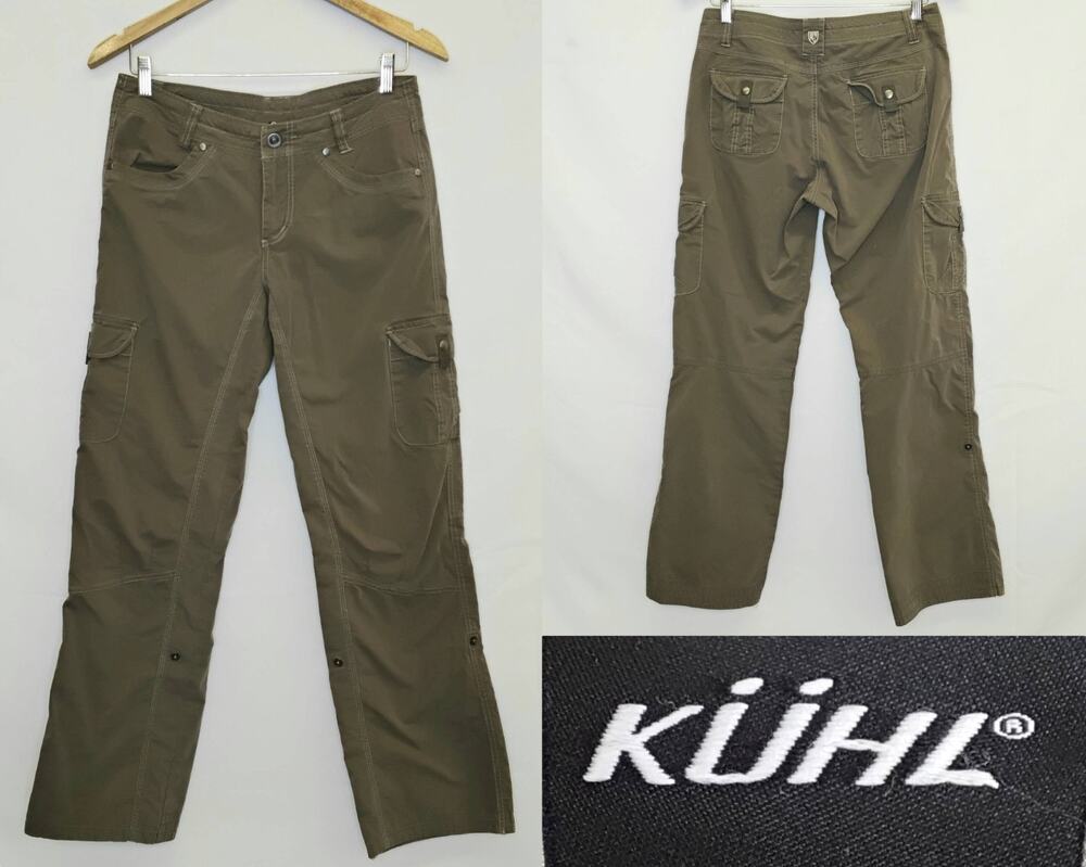 Kuhl Gray Cargo Pants Women's 8 (32x30.5) Adjustable Waist Outdoor #J5806